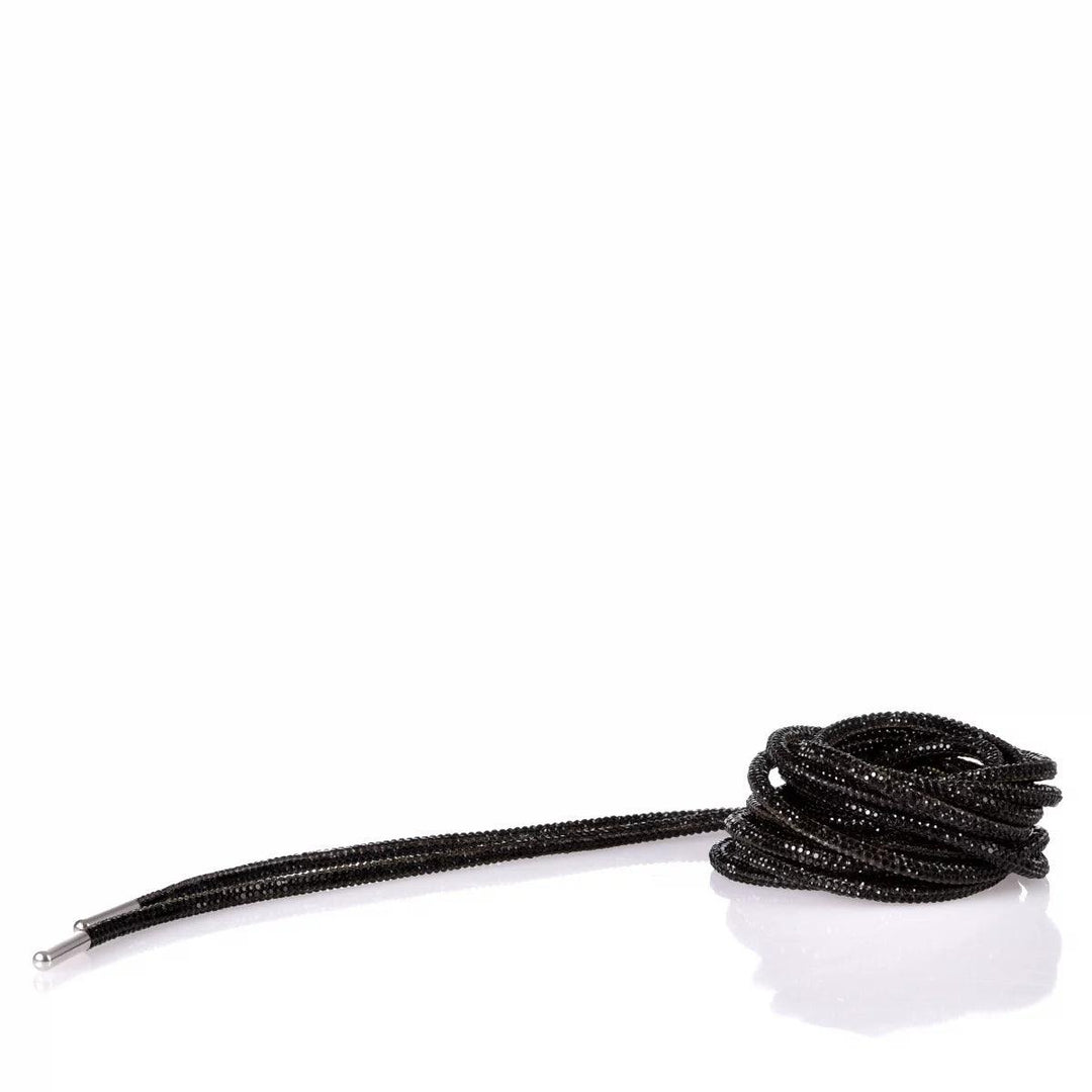 Jet laces 140cm  Swarovski