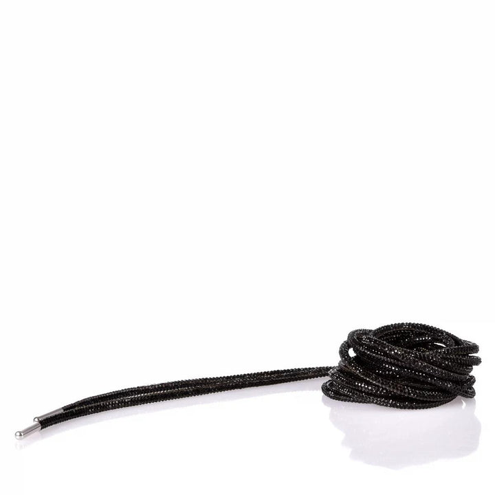 Jet laces 140cm  Swarovski