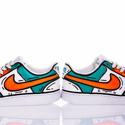 Nike Comics Teal Court Vision Painting