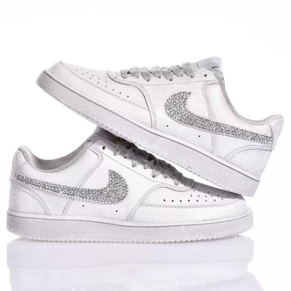 Nike Washed Silver Court Vision Swarovski