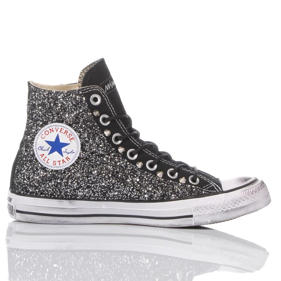 Converse Glitter Black Chuck Taylor Hi Glitter