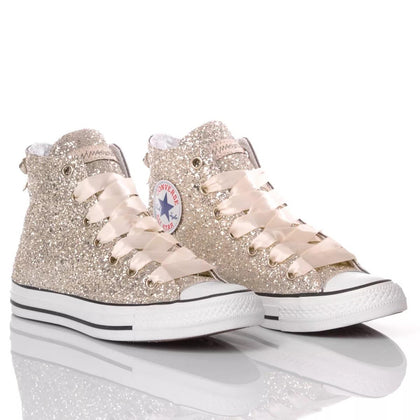 Converse Full Champagne Chuck Taylor Hi Glitter