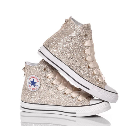 Converse Full Champagne Chuck Taylor Hi Glitter
