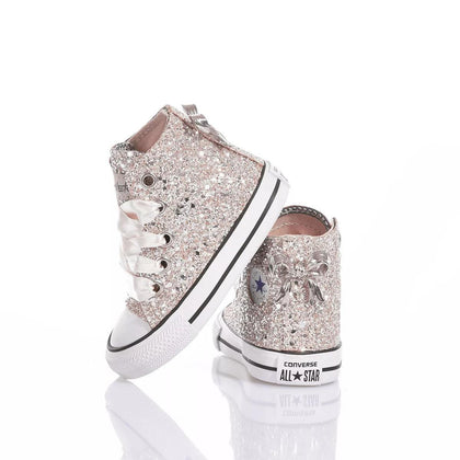 Converse Baby Full Champagne Chuck Taylor Hi Glitter