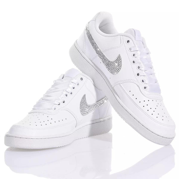 Nike Swarovski White Court Vision Swarovski