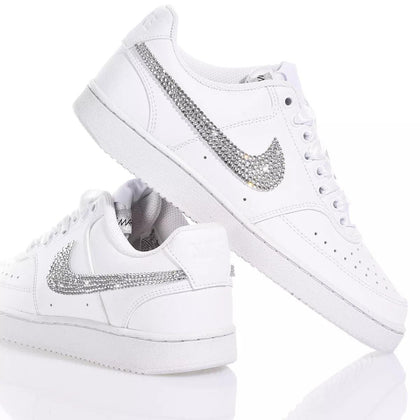 Nike Swarovski White Court Vision Swarovski