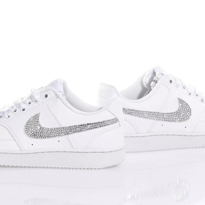 Nike Swarovski White Court Vision Swarovski