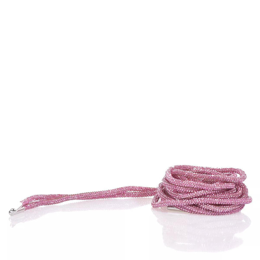 Pink Swarovski laces 140 cm