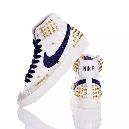Nike Blazer Gold Blue Studs,Special