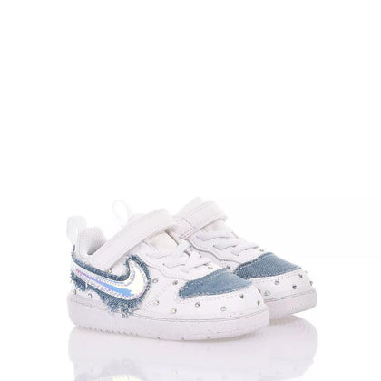 Nike Baby Denim Blue Rain Court Vision Special, Swarovski