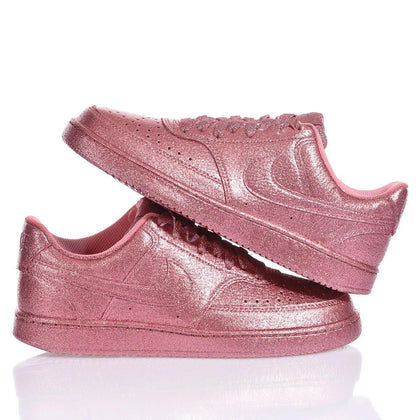 Nike Full Pink Court Vision Glitter
