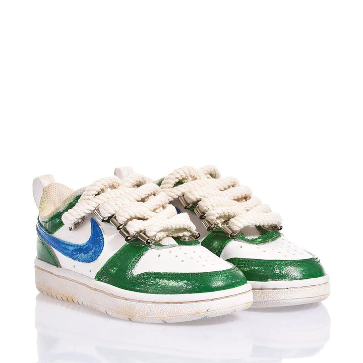 Nike Junior Green Vintage Court Vision Painting,Special
