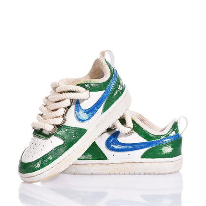 Nike Junior Green Vintage Court Vision Painting,Special