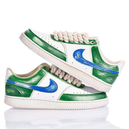 Nike Green Vintage Court Vision Painting,Special