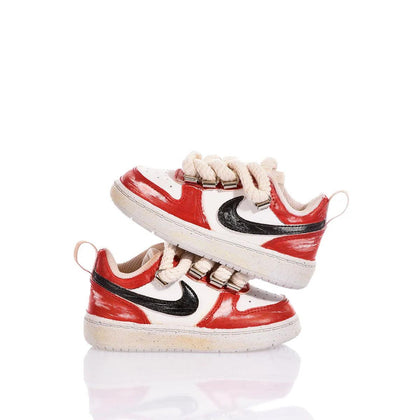 Nike Baby Red Vintage Court Vision Painting
