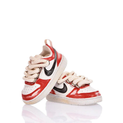 Nike Baby Red Vintage Court Vision Painting