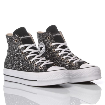 Converse Platform Glitter Black Platform Glitter