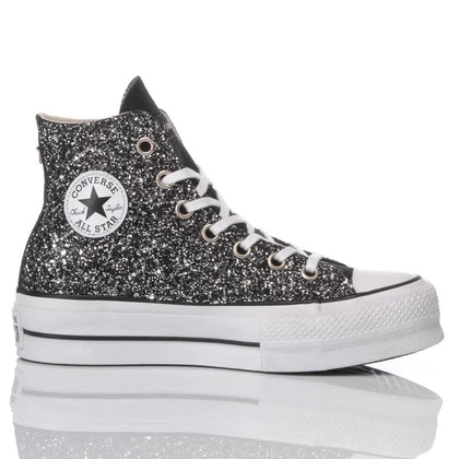 Converse Platform Glitter Black Platform Glitter