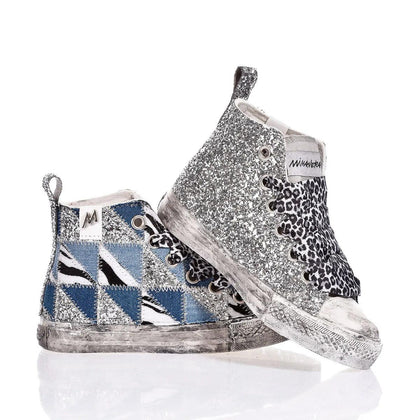 Mimanera Airlines Junior Denim Patch Airlines Animalier, Faded, Glitter, Special