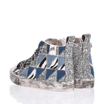 Mimanera Airlines Junior Denim Patch Airlines Animalier, Faded, Glitter, Special