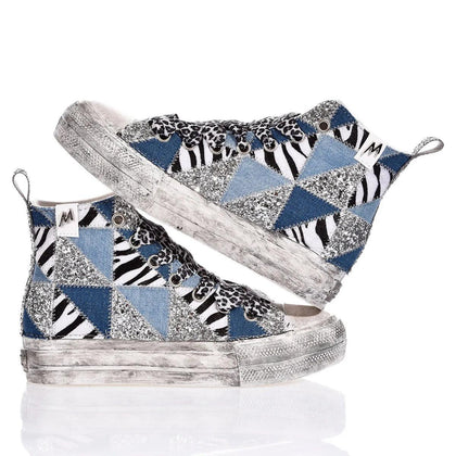 Mimanera Airlines Platform Denim Patch Airlines Platform Animalier, Faded, Glitter, Special