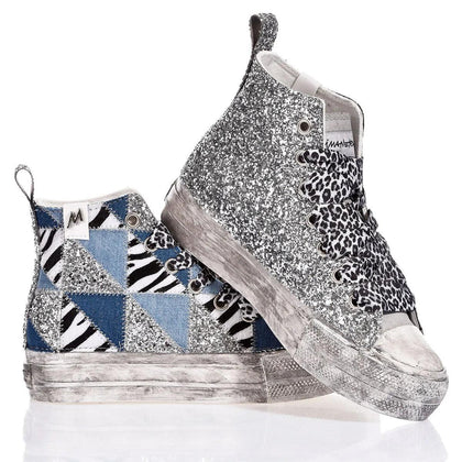 Mimanera Airlines Platform Denim Patch Airlines Platform Animalier, Faded, Glitter, Special