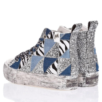 Mimanera Airlines Platform Denim Patch Airlines Platform Animalier, Faded, Glitter, Special