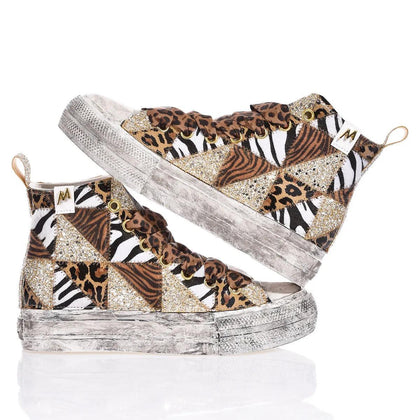 Mimanera Airlines Platform Jungle Patch Airlines Platform Animalier, faded, glitter
