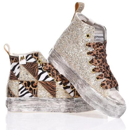 Mimanera Airlines Platform Jungle Patch Airlines Platform Animalier, faded, glitter