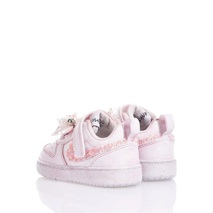 Nike Baby Pink Ice Court Vision Faded, Glitter