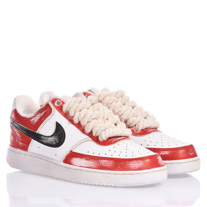 Nike Red Vintage Court Vision Painting