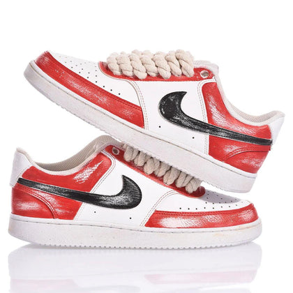 Nike Red Vintage Court Vision Painting