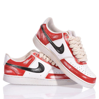 Nike Red Vintage Court Vision Painting