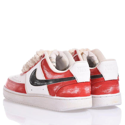 Nike Red Vintage Court Vision Painting