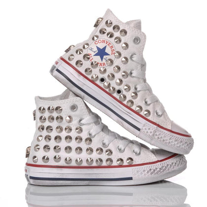 Converse Junior White Stud Chuck Taylor Hi Studs