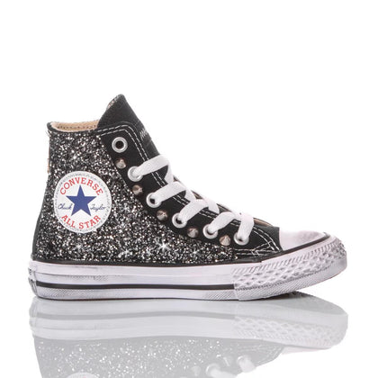 Converse Junior Glitter Black Chuck Taylor Hi Glitter