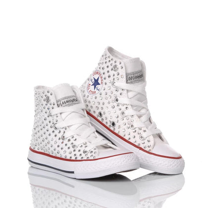 Converse Junior Swarovski White Chuck Taylor Hi Swarovski