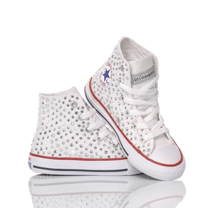 Converse Junior Swarovski White Chuck Taylor Hi Swarovski