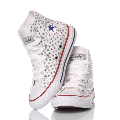 Converse Junior Swarovski White Chuck Taylor Hi Swarovski