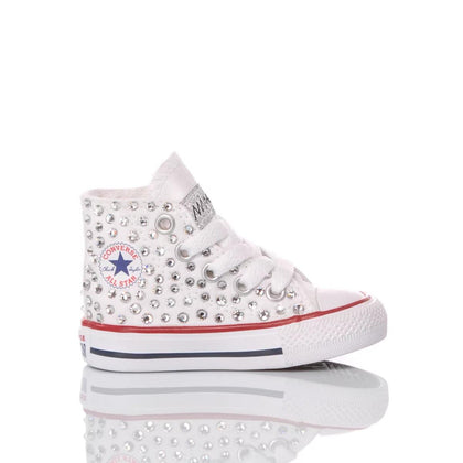 Converse Baby Swarovski White Chuck Taylor Hi Swarovski