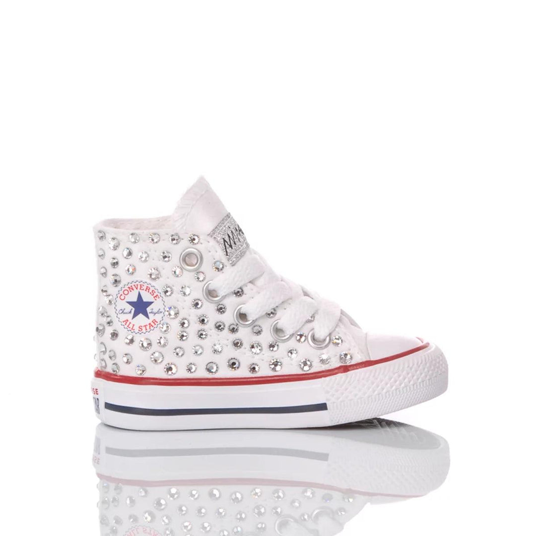 Converse Baby Swarovski White Chuck Taylor Hi Swarovski