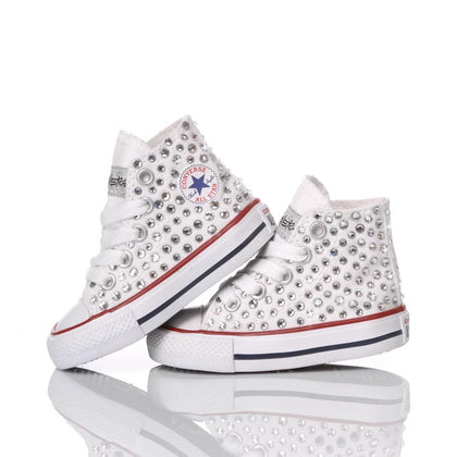 Converse Baby Swarovski White Chuck Taylor Hi Swarovski
