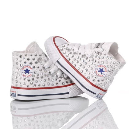 Converse Baby Swarovski White Chuck Taylor Hi Swarovski