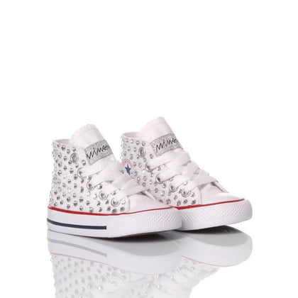 Converse Baby Swarovski White Chuck Taylor Hi Swarovski