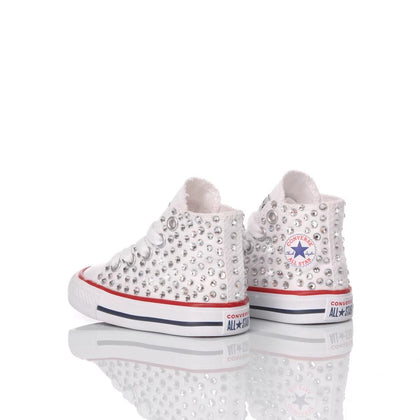 Converse Baby Swarovski White Chuck Taylor Hi Swarovski