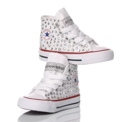Converse Baby Swarovski White Chuck Taylor Hi Swarovski