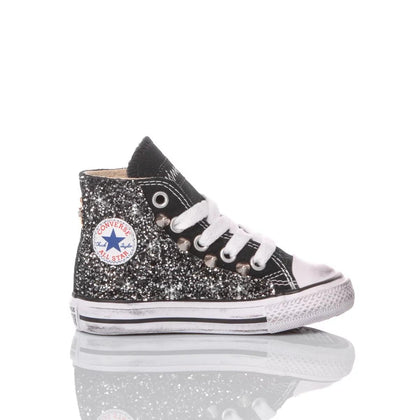 Converse Baby Glitter Black Chuck Taylor Hi Glitter