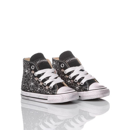 Converse Baby Glitter Black Chuck Taylor Hi Glitter