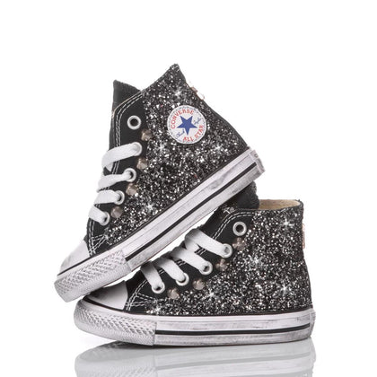 Converse Baby Glitter Black Chuck Taylor Hi Glitter