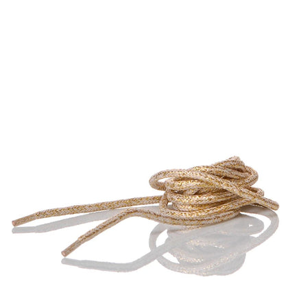 White Gold Laminate Laces 140 cm